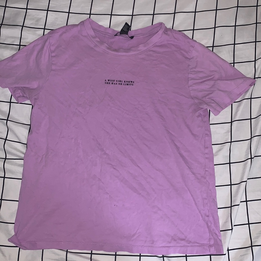 purple t-shirt